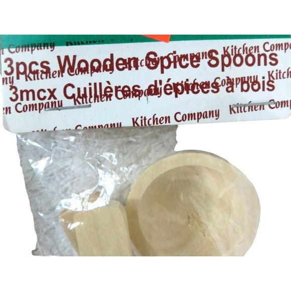 Lot of 4 Packs Wooden Spoons and Short Bamboo Rice Paddle New Old Stock - Picture 3 of 5